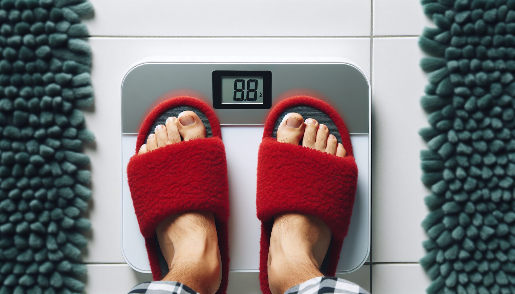 feet standing on a weighing scale feet standing on a weighing scale