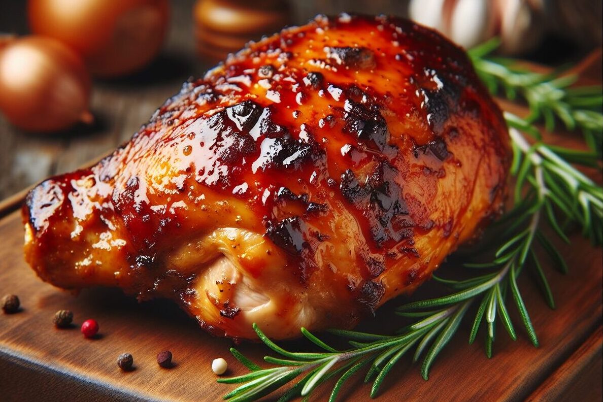 cooked chicken thigh meat